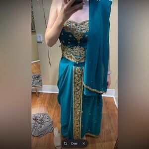 Teal lehenga